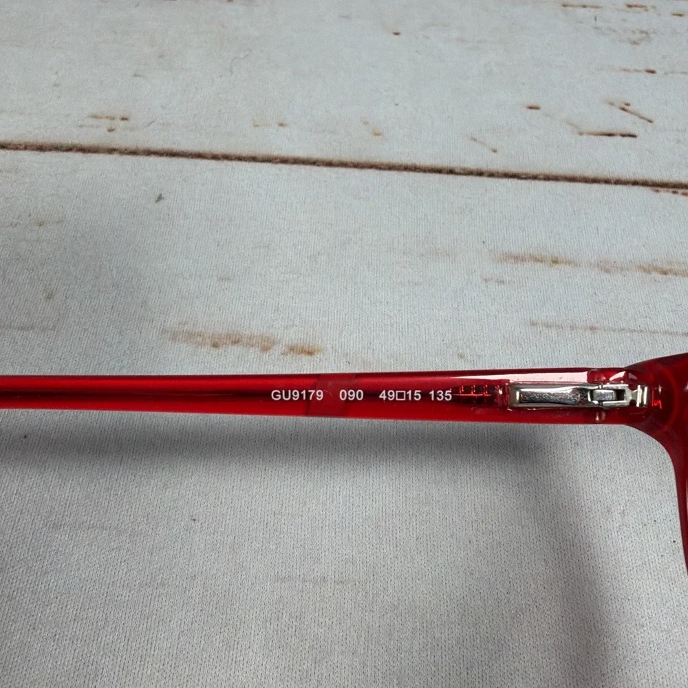 Guess GU9179 090 Blue Red Full Rim Eyeglass Frames 49-15-135 Case Used
